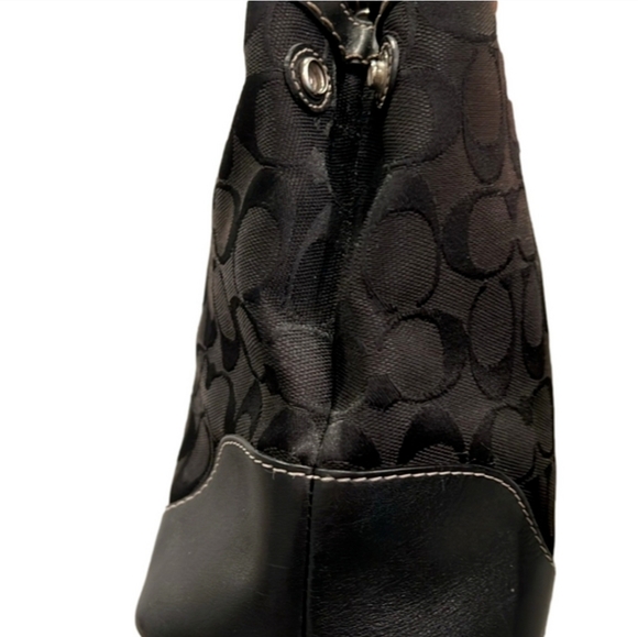 LOW START!! Coach Vintage Signature Black Canvas Satchel Bag - Picture 10 of 11